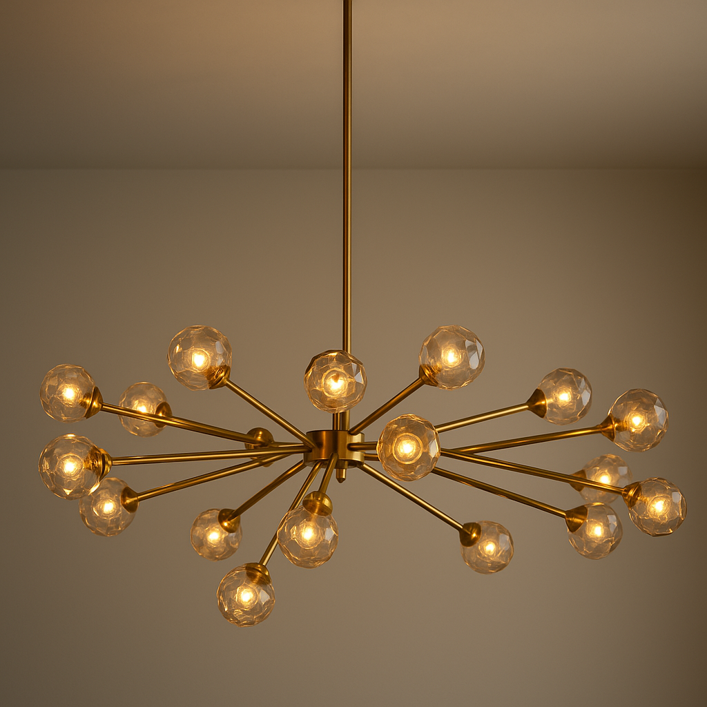 Boule De Cristal Smoke Glass Round Chandelier 72"