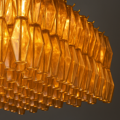 Chiara Smoke Glass Rectangular Chandelier 74"