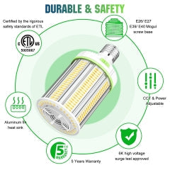 CIRC FCL-150WCD LED FAN CORN LIGHT 150W/120W/90W