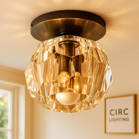 Boule De Cristal Clear Glass Petite Flushmount