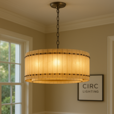 San Marco Alabaster Round Chandelier 37"