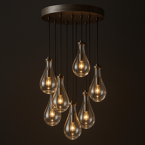 Rain Round Chandelier 18"