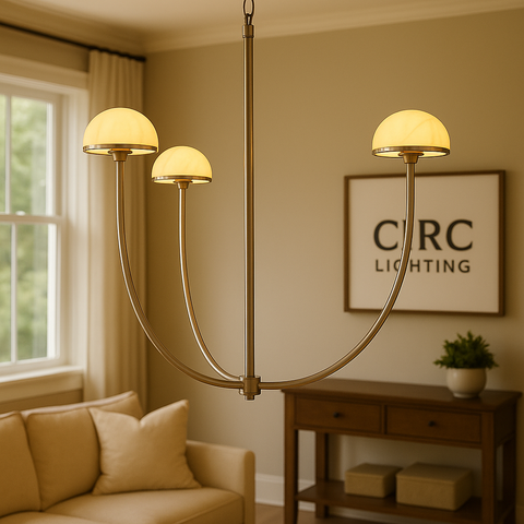 Pedra Round Chandelier 24"