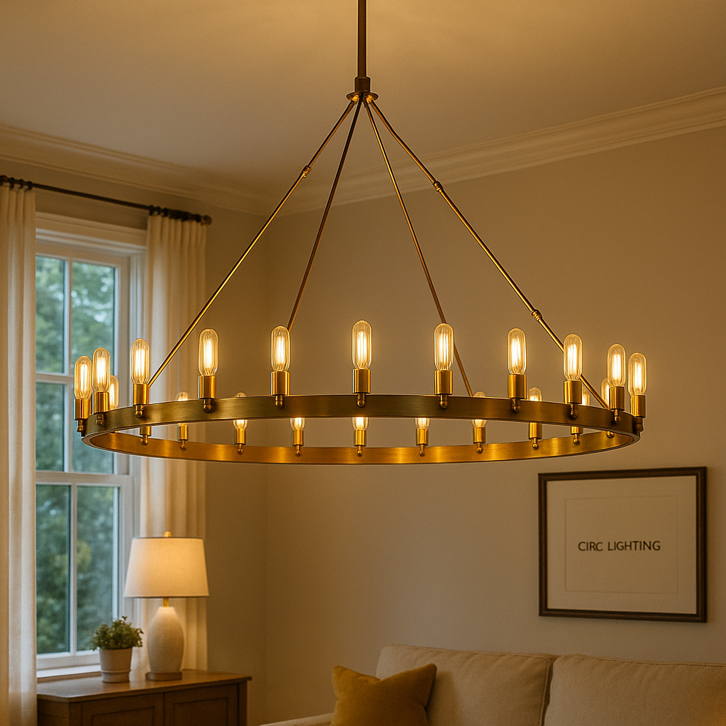 Camino Vintage Filament Round Chandelier 38"