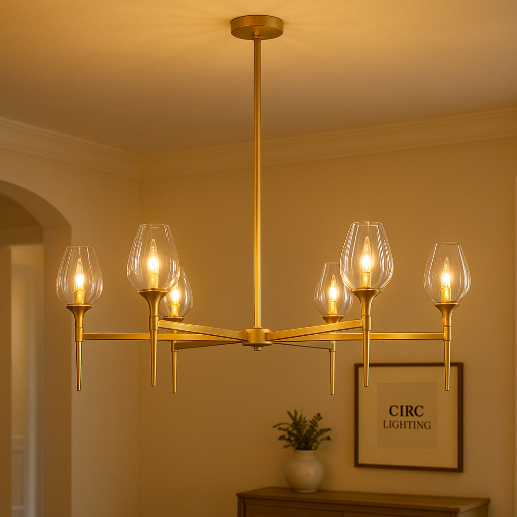 Tulip Round Chandelier 42"