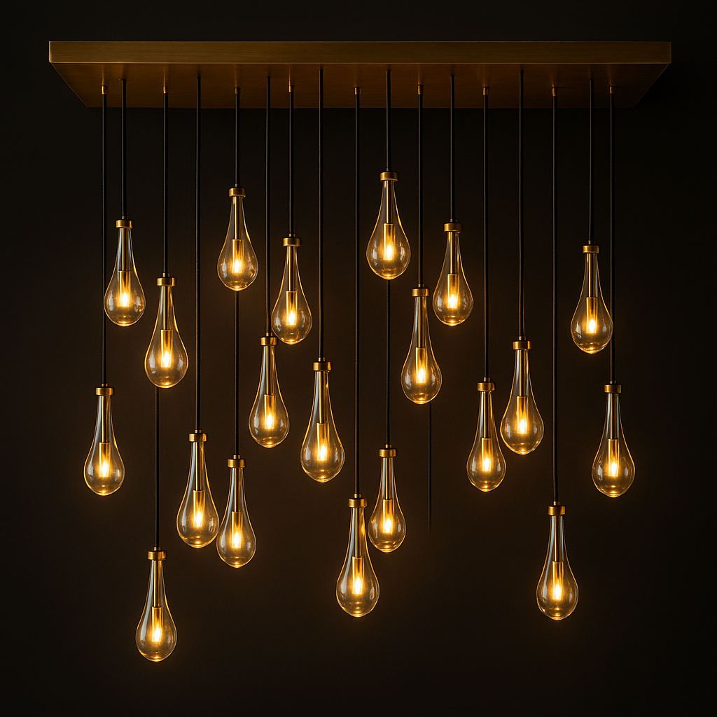 Rain Rectangular Chandelier 72"