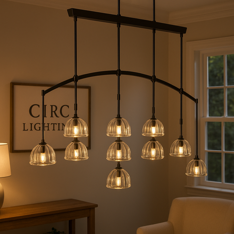 Hemisphere Linear Chandelier 54"