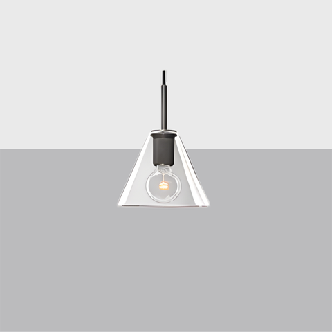 Utilitaire Funnel Pendant – Aluminum & Glass