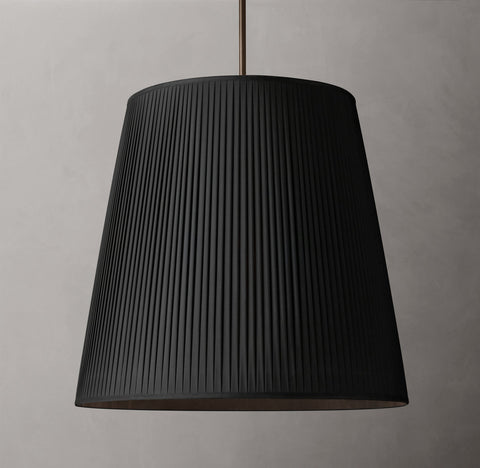 Reed Pleated Barrel Pendant – Luxury Silk Ceiling Light