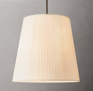 Reed Pleated Barrel Pendant – Silk Ceiling Light