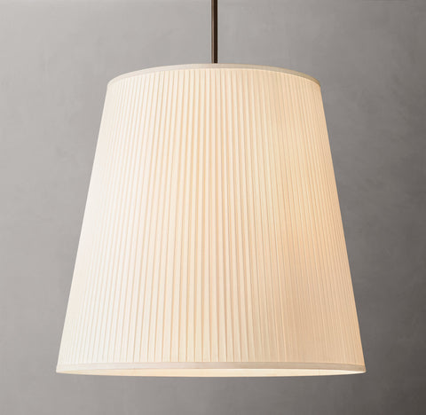 Reed Pleated Barrel Pendant – Silk Ceiling Light