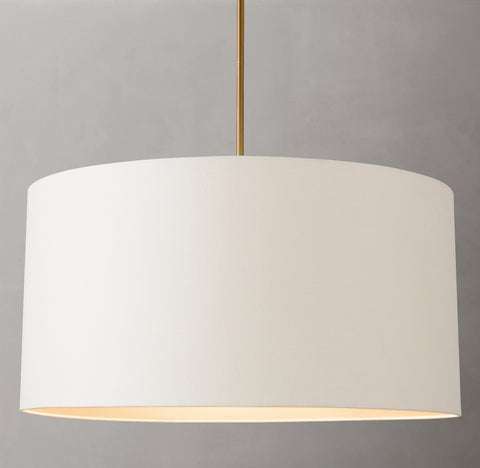 Cicero Drum Pendant – Luxury Linen-Wrapped LED Pendant Light