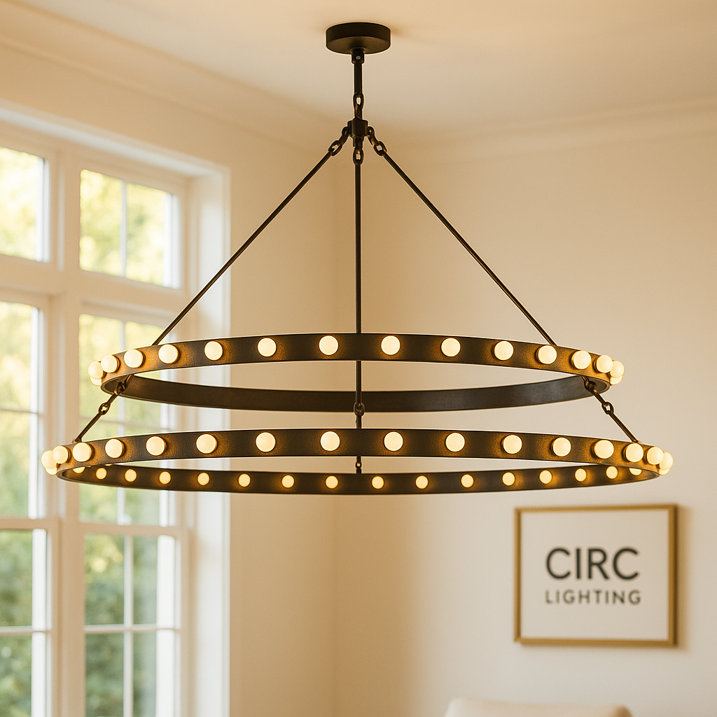 Vitoria Round Two Tiered Chandelier 72"