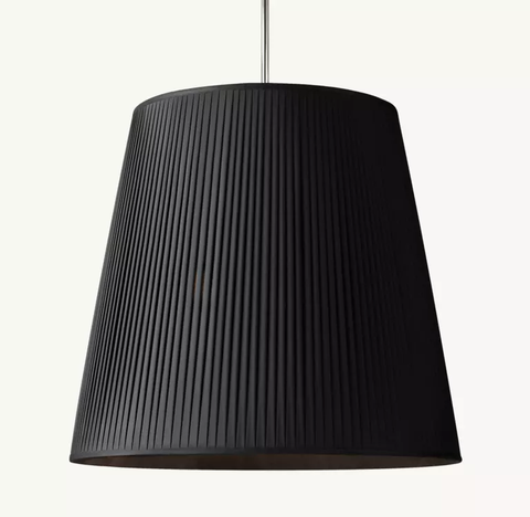 Reed Pleated Barrel Pendant – Luxury Silk Ceiling Light