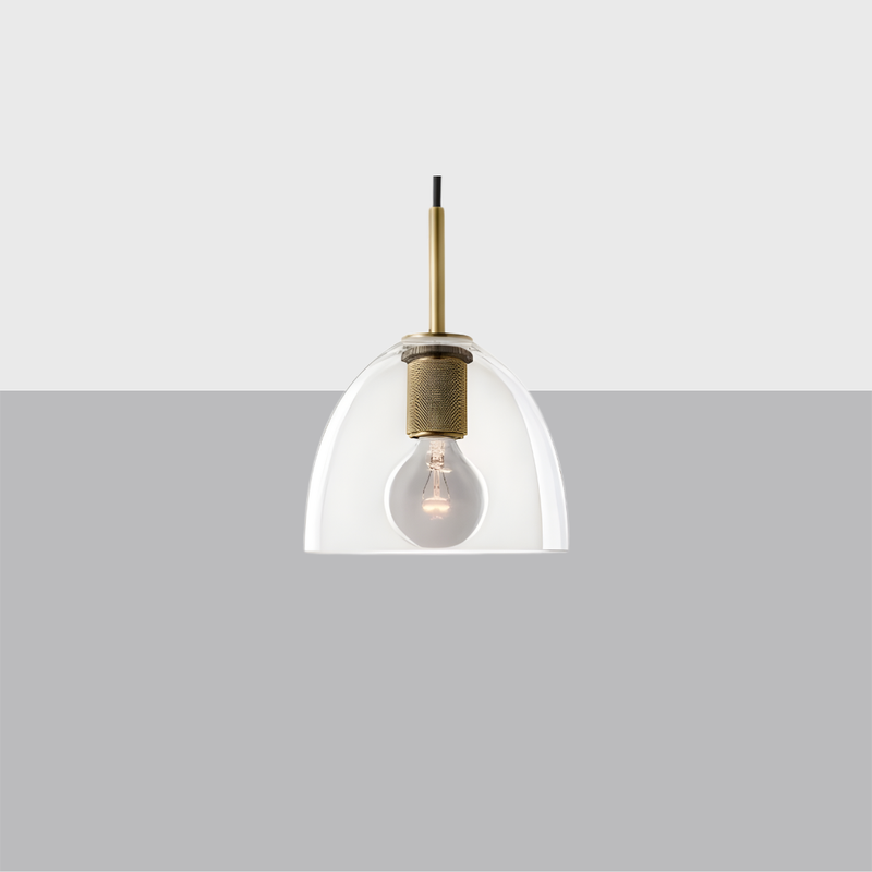 Utilitaire Cloche Pendant – Aluminum & Glass