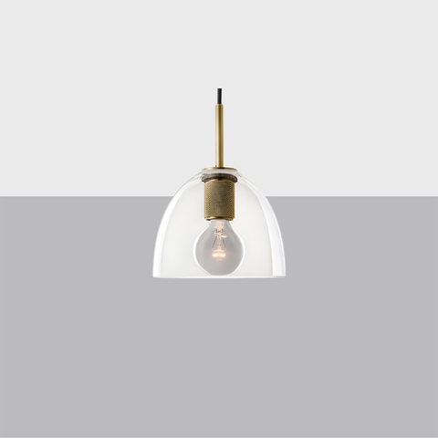 Utilitaire Cloche Pendant – Aluminum & Glass