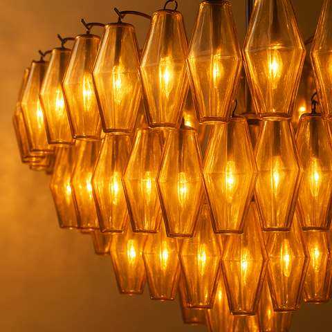 Chiara Smoke Glass Tiered Round Chandelier 47"