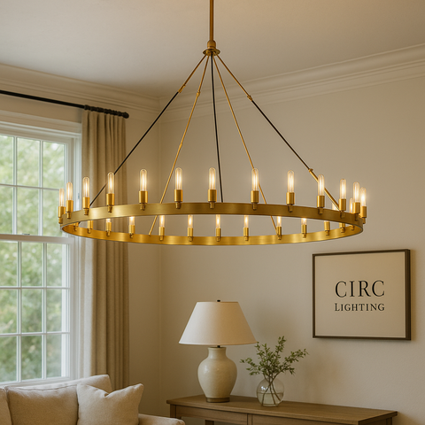 Camino Vintage Filament Round Chandelier 50"