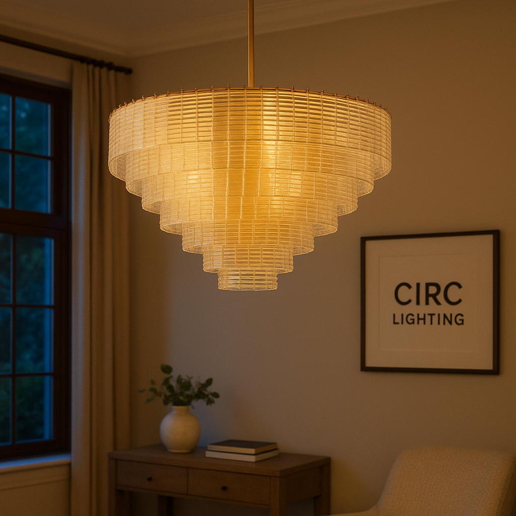 Sirene Clear Glass Round Chandelier 41"