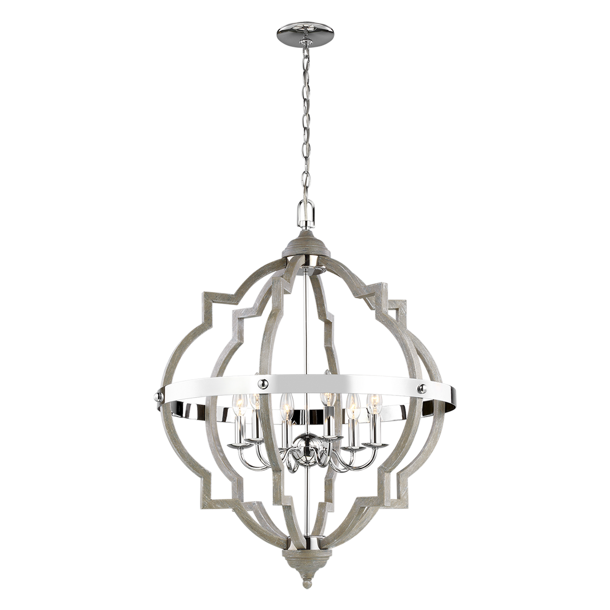 Socorro 6-Light Large Pendant | Rustic Quatrefoil Chandelier