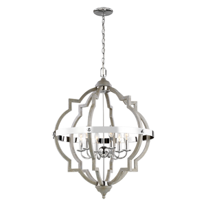 Socorro 6-Light Large Pendant | Rustic Quatrefoil Chandelier