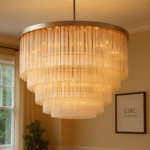 Cielo Three-Tier Round Chandelier 48"