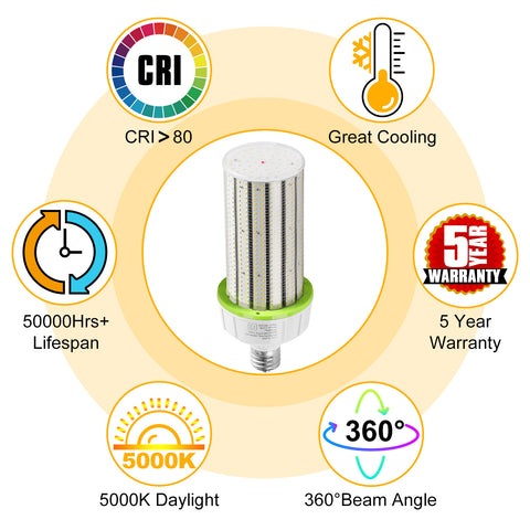 300W16SX NEW LED CORN LIGHT 300W 5000K E39 100-277VAC PC COVER