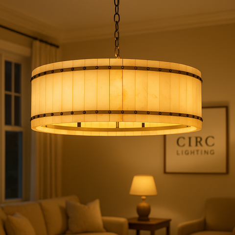 San Marco Alabaster Round Chandelier 48"