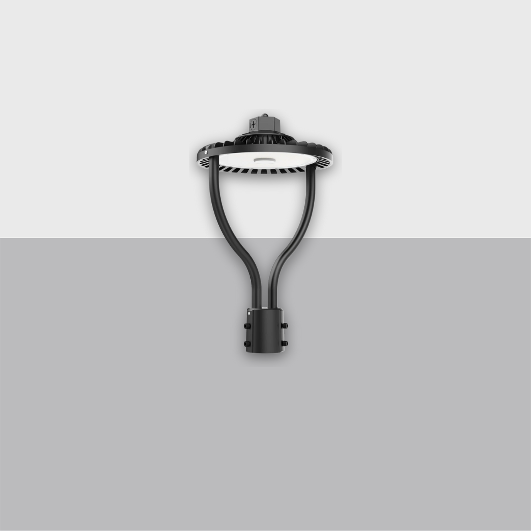 36W-60W LED Post Circle Area Light 60W/48W/36W CCT Tunable 3K/4K/5K with Built-In Photocell