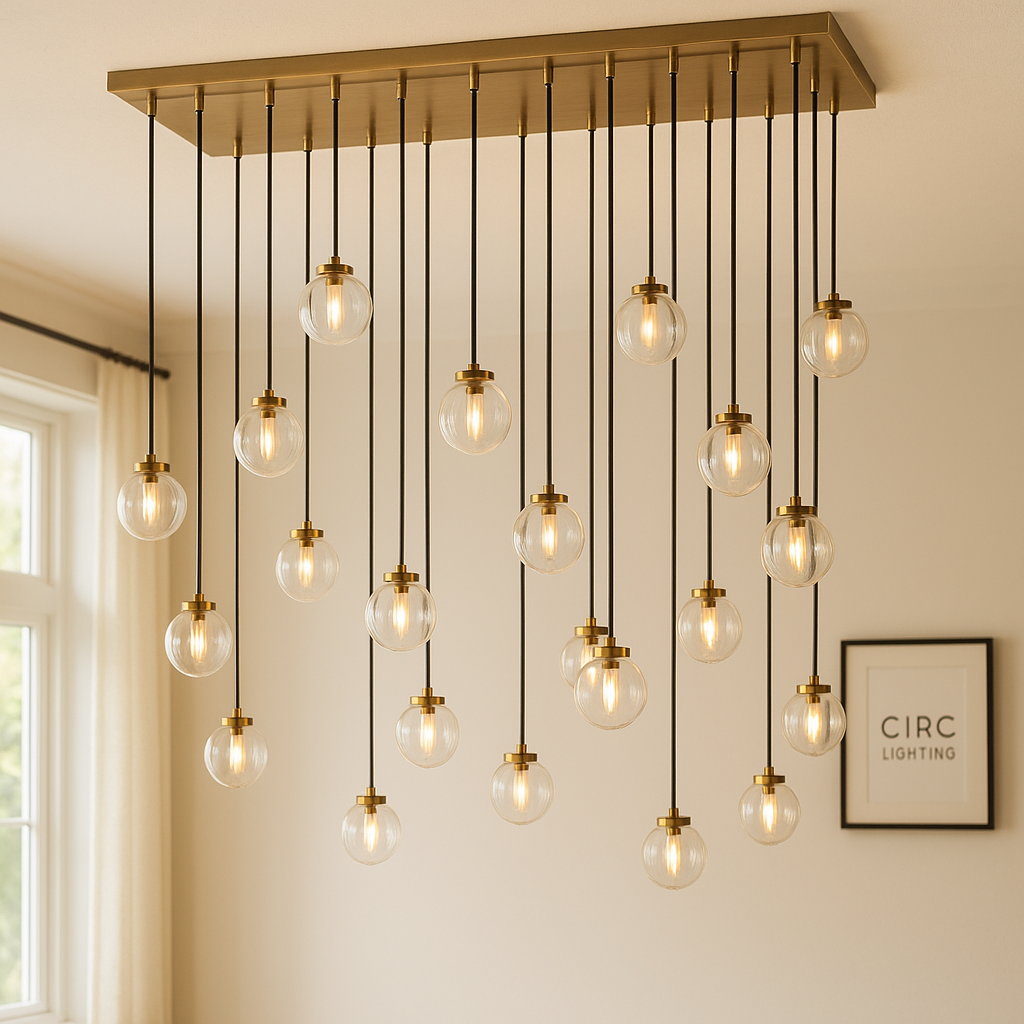 Pearl Rectangular Chandelier 72"