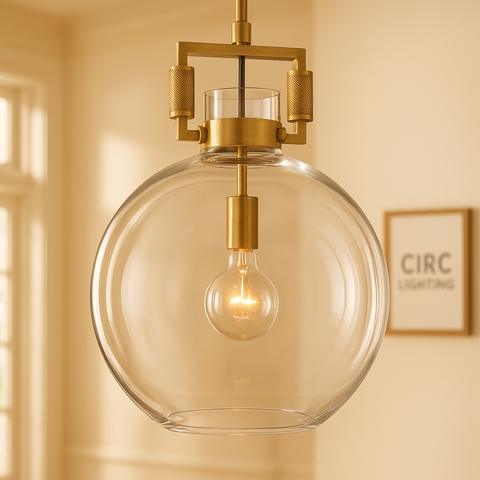 Machinist Glass Globe Pendant