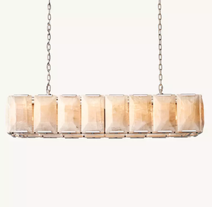 Harlow Calcite Rectangular Chandelier 54"