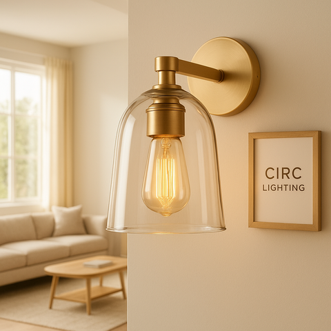 Blom Clear Glass Flute Sconce