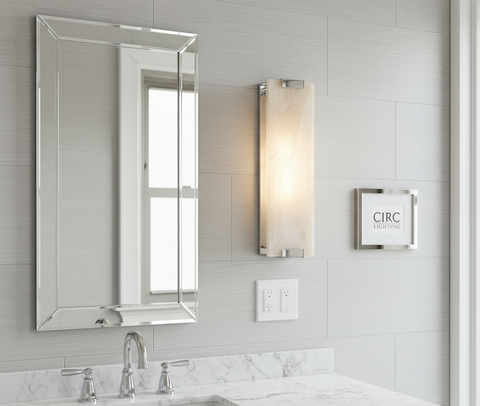 Hand-Carved Alabaster Grand Sconce