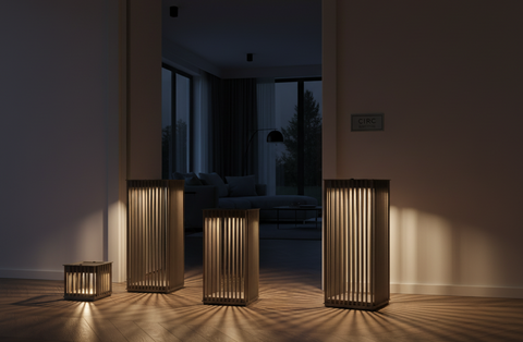 Porto Square Aluminum Solar Lantern