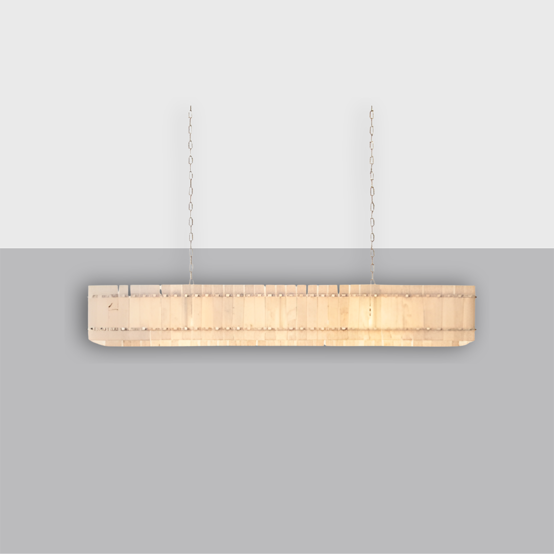 San Marco Alabaster Linear Chandelier 72"