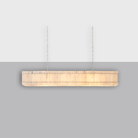 San Marco Alabaster Linear Chandelier 72"