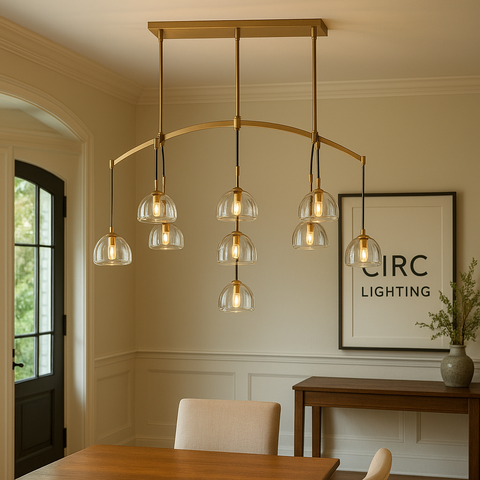 Hemisphere Linear Chandelier 54"