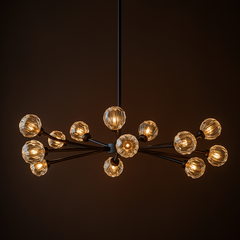 Boule De Cristal Clear Glass Round Chandelier 60"