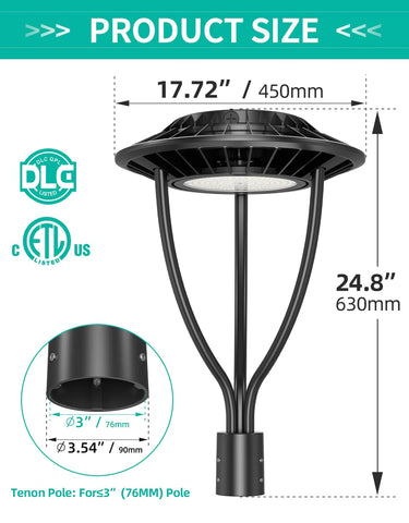 CIRC 90W-150W LED Circular Area Light 150W/120W/90W 5000K 100–277VAC with Built-In Photocell