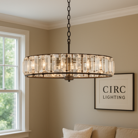 Harlow Crystal Round Chandelier 60"