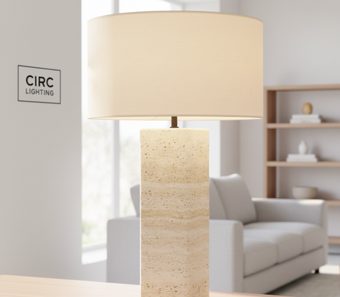 Sarezzo Stone Square Table Lamp