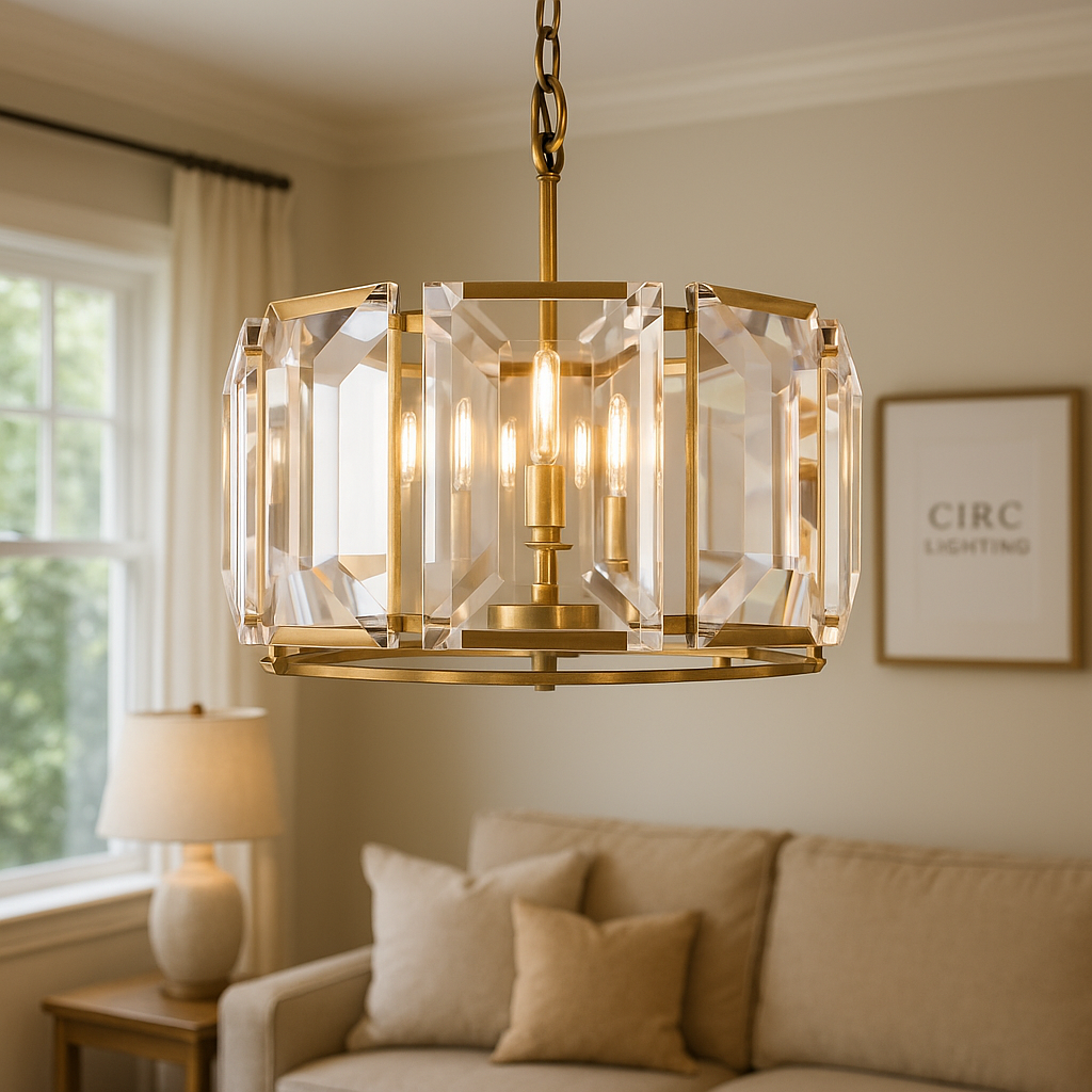 Harlow Crystal Round Chandelier 19"