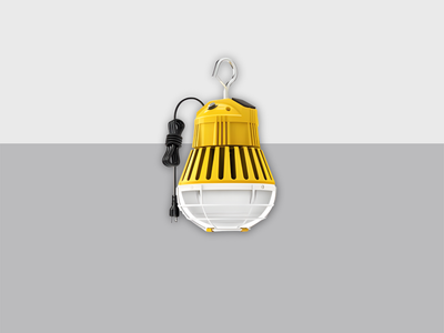 100W LED Linkable Work Light 5000K 100–277V Yellow with US Plug