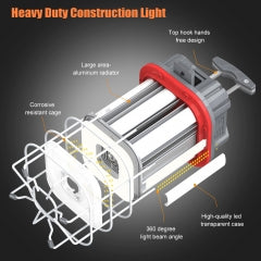 CIRC 80W LED Square Work Light 5000K 100–277V Gray & Red