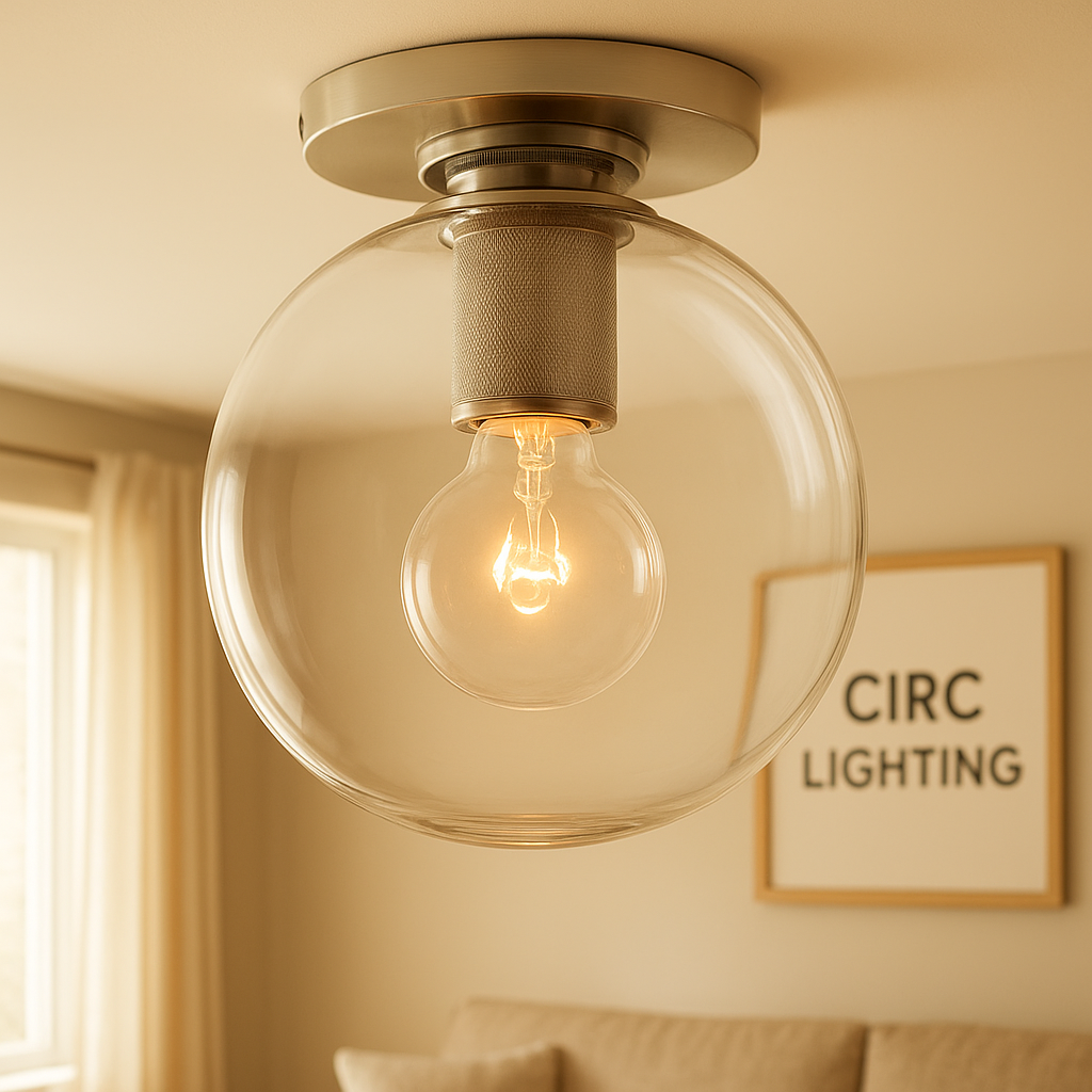 Utilitaire Globe Shade Flushmount