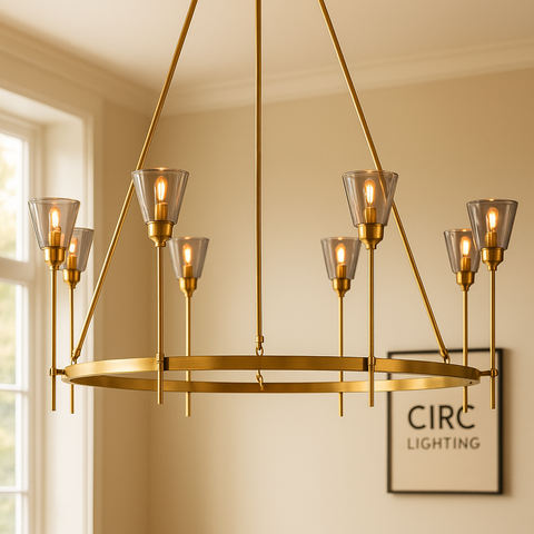 Torche De Verre Round Chandelier 46"