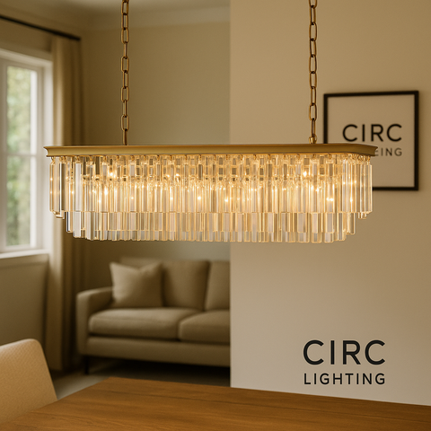 1920S Odeon Rectangular Chandelier 49"