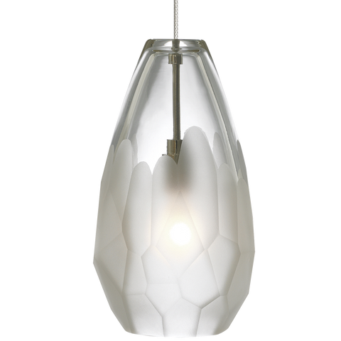 Briolette Pendant Light | Modern Faceted Glass Mini Fixture