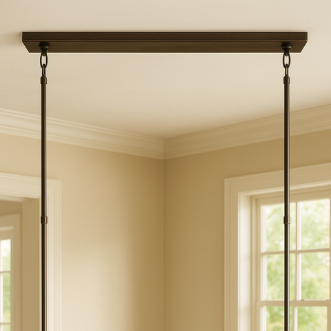Chiara Smoke Glass Tiered Rectangular Chandelier 74"